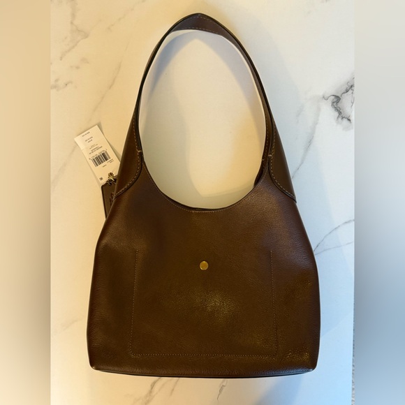 COACH Brooklyn 28 Medium Leather Shoulder Bag Maple - Picture 4 of 9